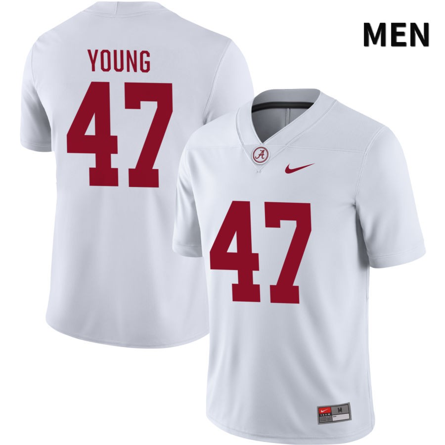 Alabama Crimson Tide Men's Byron Young #47 NIL White 2022 NCAA Authentic Stitched College Football Jersey CF16H72LE